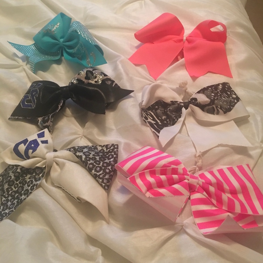 Cheer bows (some Cheer Athletics)